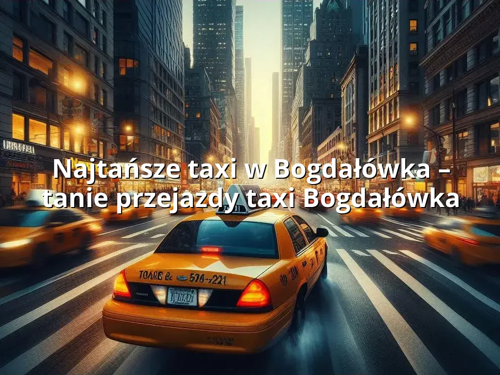 Tanie Taxi Bogdałówka