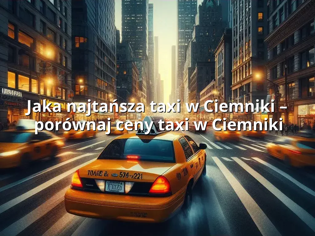 Tanie Taxi Ciemniki