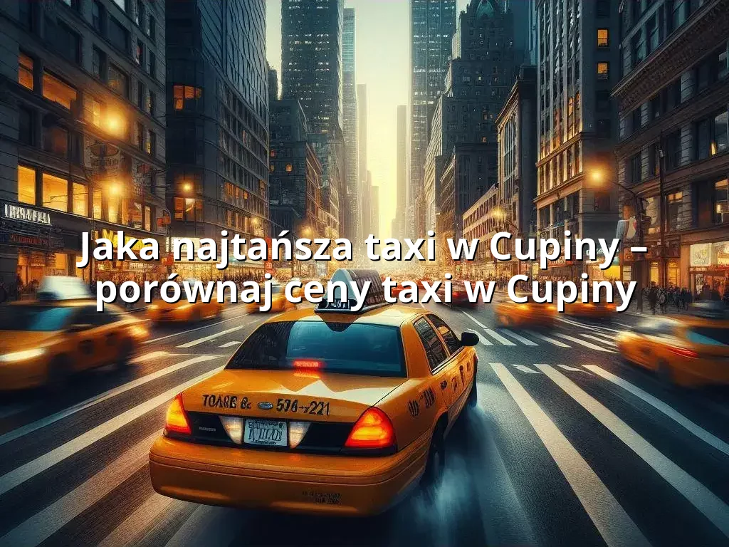 Tanie Taxi Cupiny