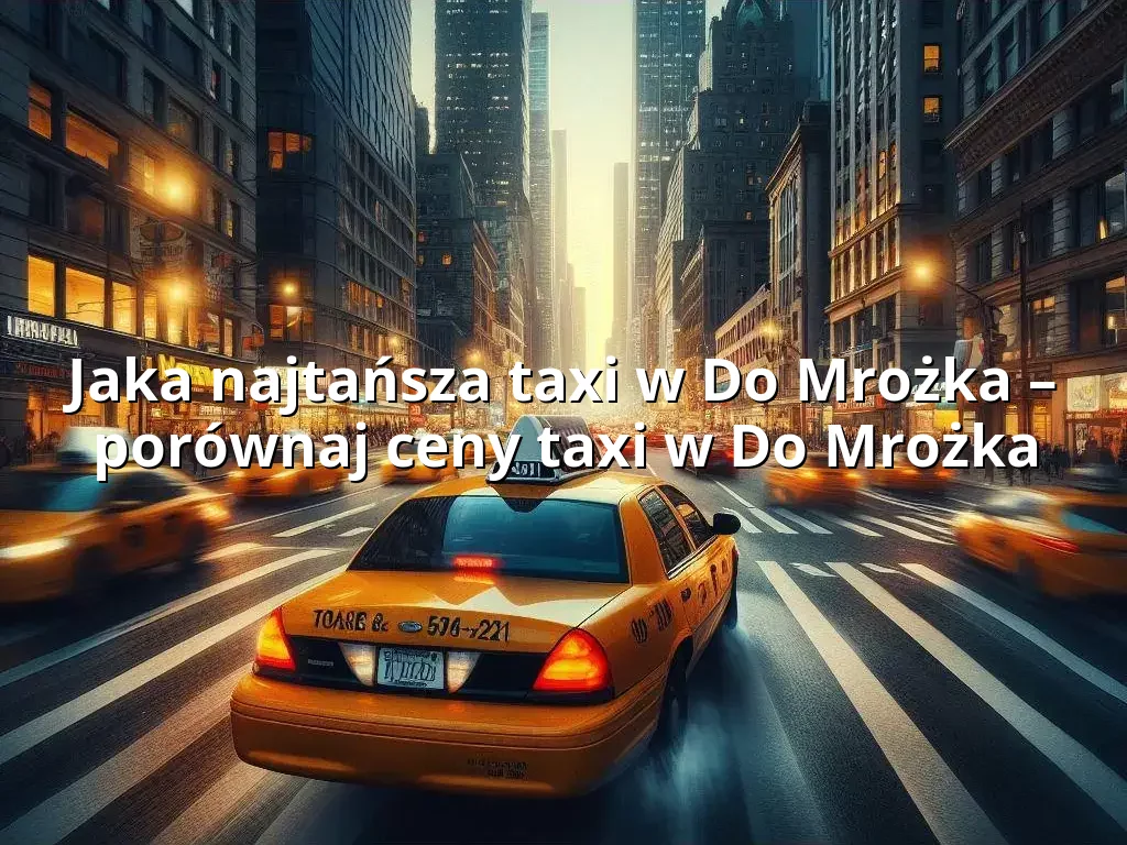 Tanie Taxi Do Mrożka