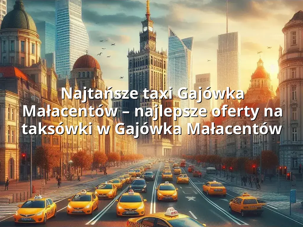 Tanie Taxi Gajówka Małacentów