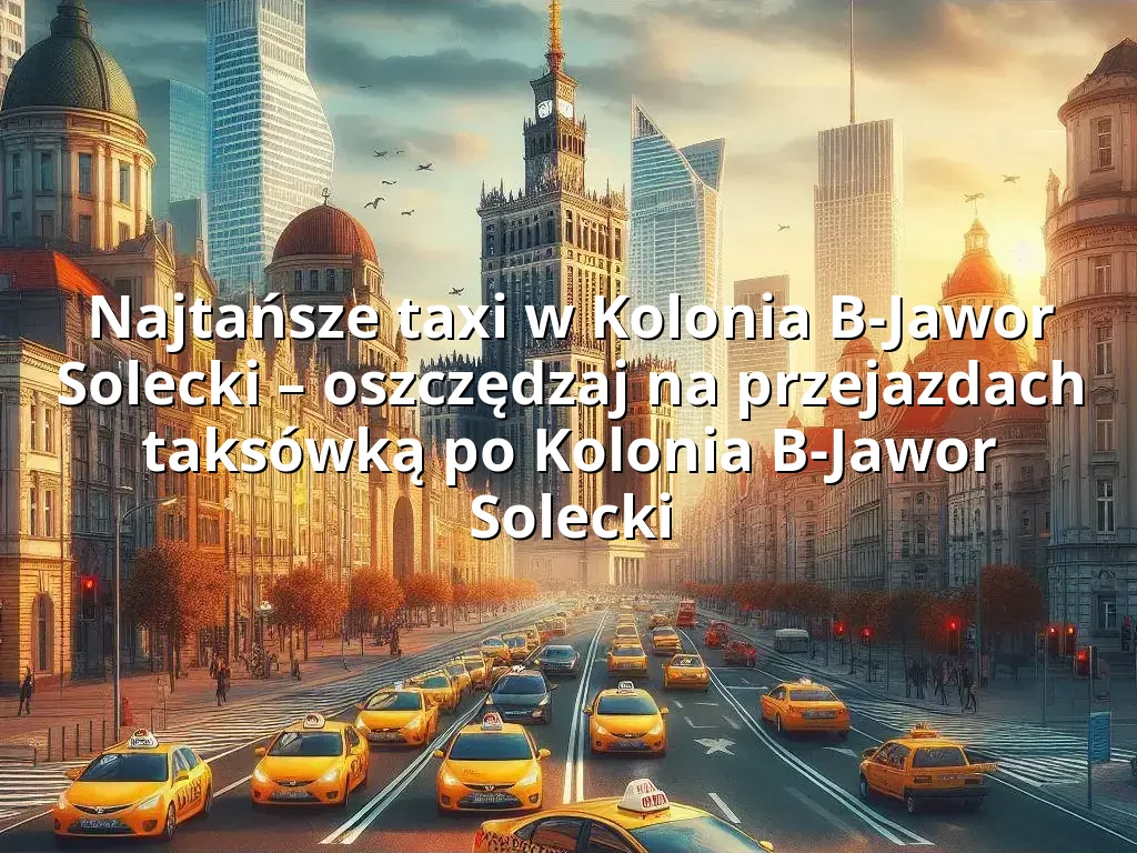 Tanie Taxi Kolonia B-Jawor Solecki