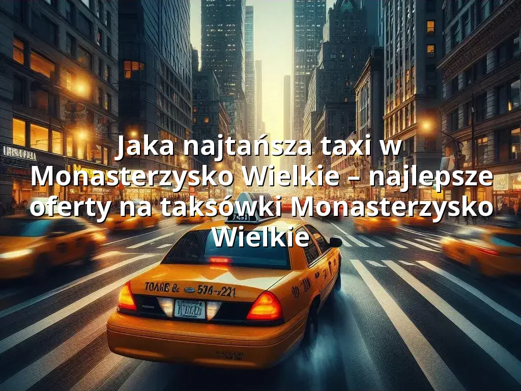 Tanie Taxi Monasterzysko Wielkie